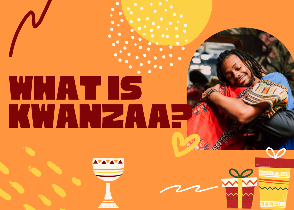 text: what is kwanzaa, photo of two people hugging